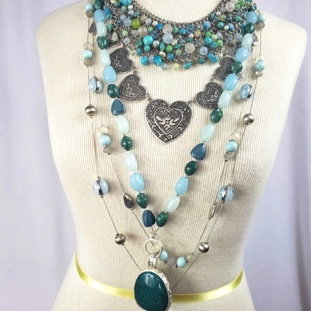 Lot of 4 Boho Layering Necklaces
